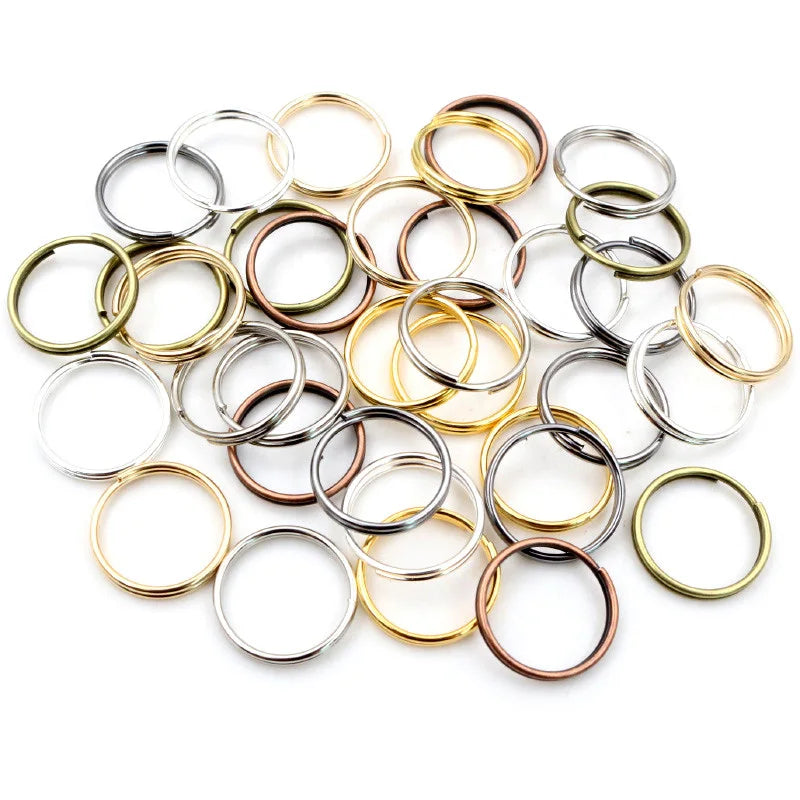 50-200pcs 5 6 8 10 12 mm Open Jump Rings Double Loops Gold Silver Color Split Rings Connectors for Jewelry Making Supplies DIY