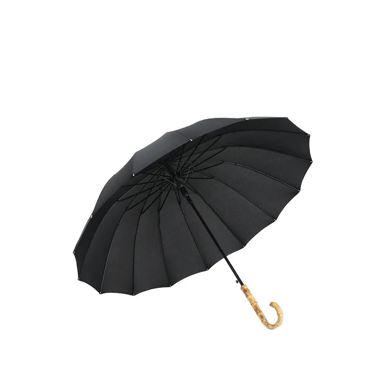 Bamboo Handle Fantastic Umbrella New Japanese  Bamboo Handle Black Umbrella
