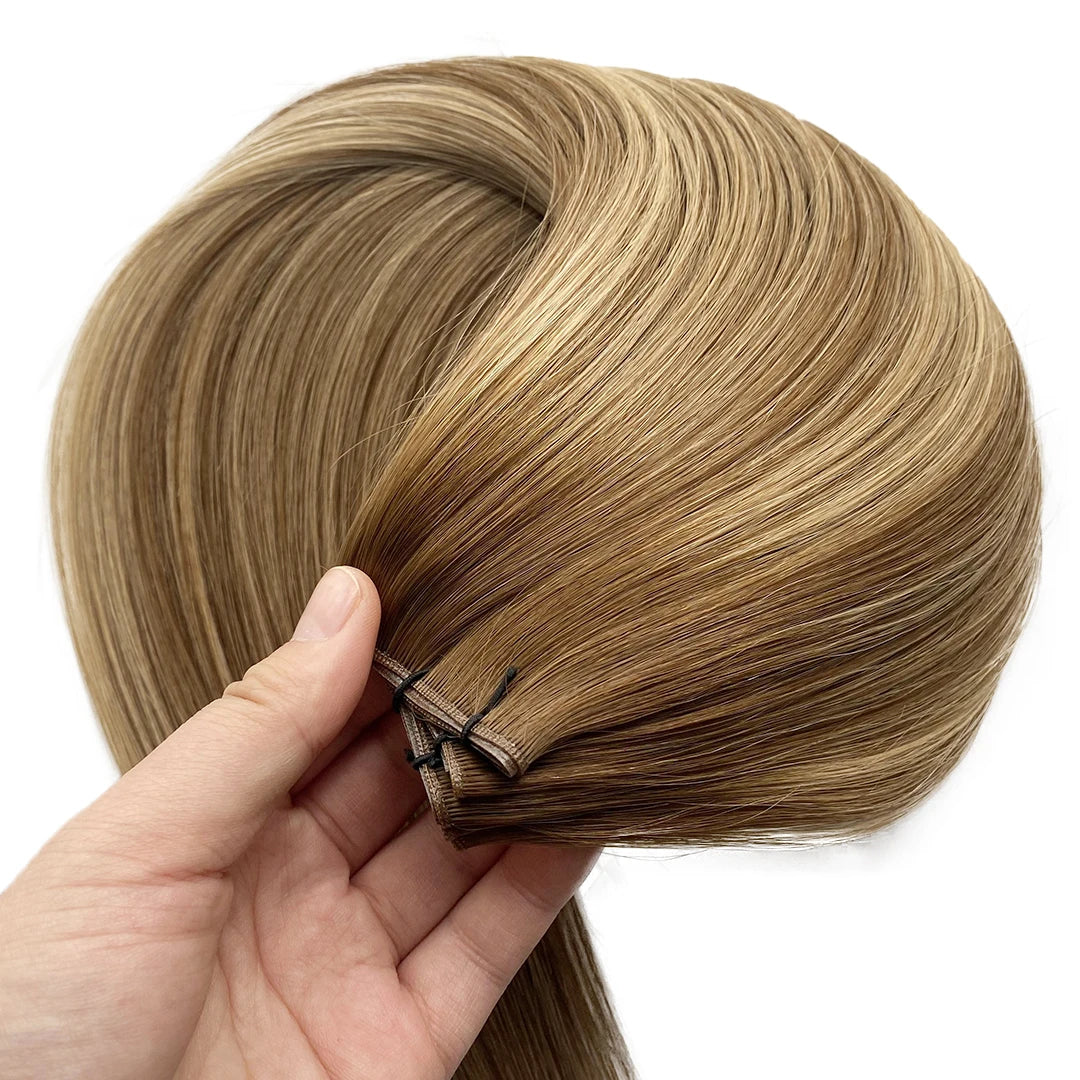 Haiyi Hair Sew in Genius Weft Real Human Hair Extensions for Women Highlight Genius Weft Hair Extensions