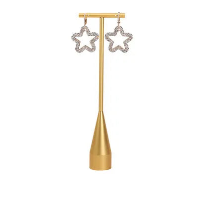 Jewelry Shop Metal T-shaped Earrings Stand Ear Stud Holder Jewelry Display Props