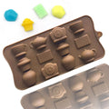 373 2023 Hot Sell  Rectangle Break Apart Silicone Chocolate Mold Relaxation Ice Tray Candy Mold Bpa Free Silicone Resin Reused
