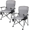 WOQI Heavy Duty Camping Chair 2 Pack with Carry Bag Outdoor Furniture for Adults