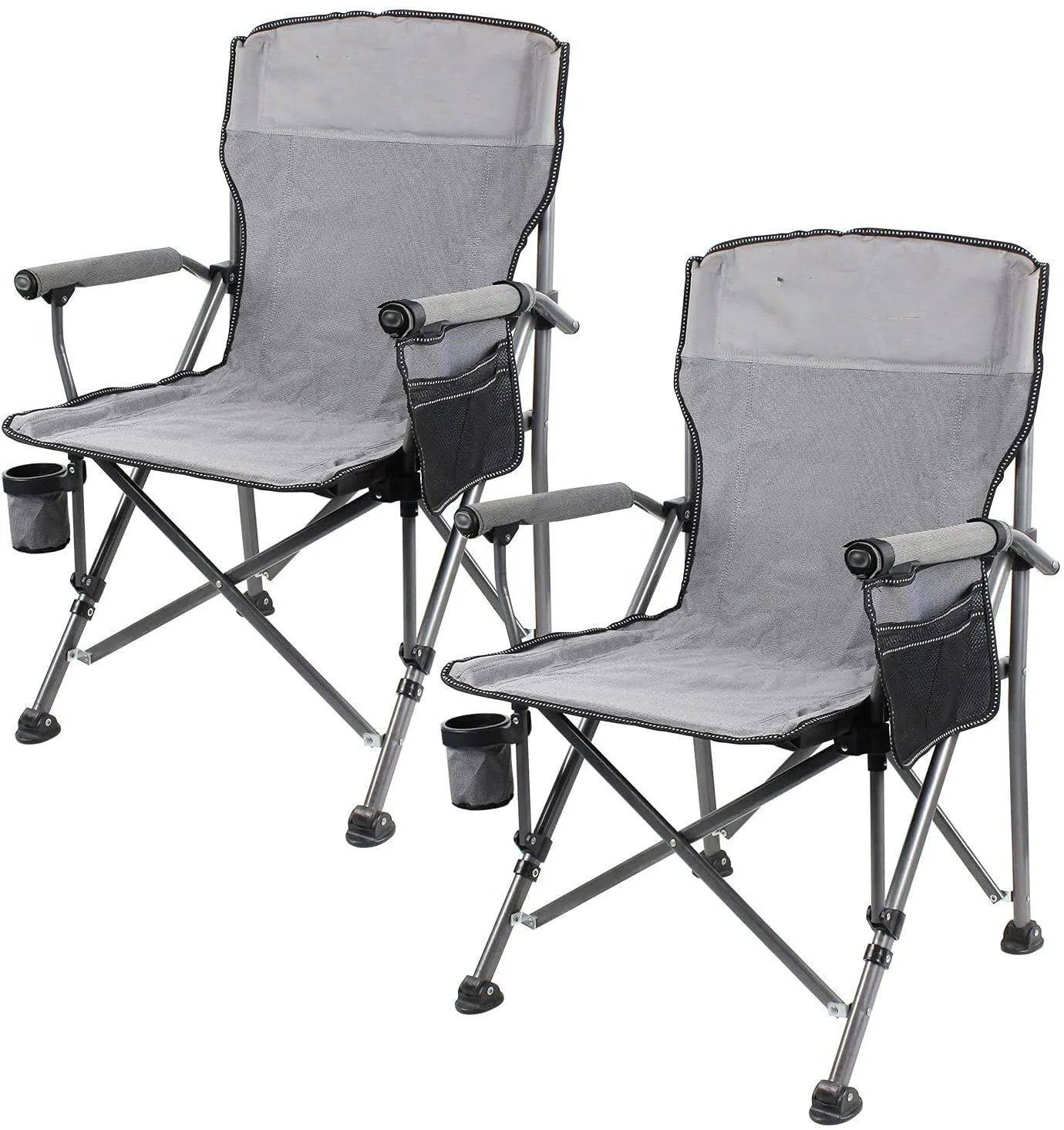 WOQI Heavy Duty Camping Chair 2 Pack with Carry Bag Outdoor Furniture for Adults