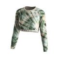 Custom Women's Cropped Long Sleeve Top Elastic Hem Lightweight Quick Dry for Yoga Running and Casual Wear