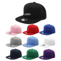 Wholesale Snapback Baseball Cap for Men Boy Hip Hop Style Flat Bill Blank Solid Color Snap Backpack Trucker Hat Adjustable Size