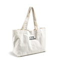 Custom Heat Transfer Printing Pocket and Zipper Cotton Large Shopping White Canvas Tote Bag