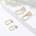 Factory Wholesale 14K Gold Plated Brass DIY Jewelry Clip Ear Hook