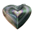 Wholesale Natural Healing Stone Rainbow Obsidian Heart Hand Polished Crystal Heart