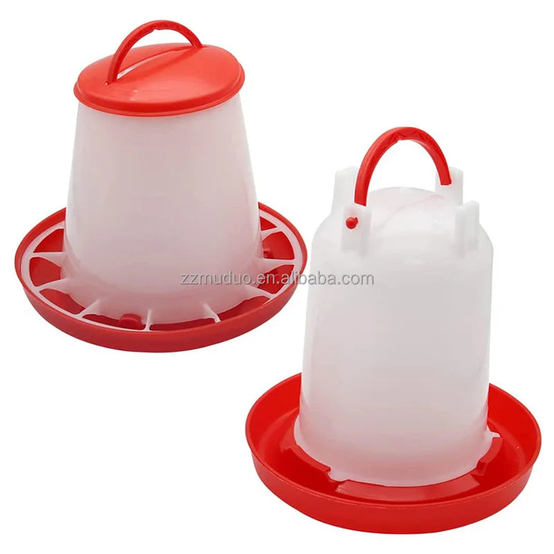 1.5kg Chick Feeder 1.5L Chick Thickened Waterer for Poultry Duck Quail Plastic Containers for Outdoor