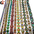 Various Styles In stock Carnival Costume Decor Iron-On Resin Gems Crystal Hot Fix Rhinestone Applique Trimming