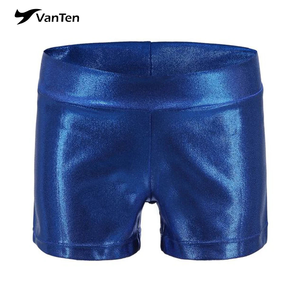 Factory Price Womens Shiny Shorts Logo Customize Sparkly Training Dance Shorts for Gymnastics Warm-up