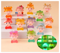 3D Glow Luminous the Zodiac Resin Garden Figurines Miniature Cute Animal Models for Mang Dai Lucky Bag Blind Surprise Kids Toy