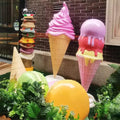 Giant Fiberglass Ice Cream Statue/Attractive Fiberglass Giant Ice Cream Candy Sculpture/big Resin Ice Cream Cone Shop Decor