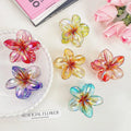 New Gradient Large Flower Acrylic Hair Clip for Women Sweet Hair Claws Crab Clamp Barrettes Hawaiian Headwear Accessories