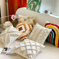 Hot Sale Bohemian Throw Pillow Covers Geometry Color Tufted Tassel Waist Boho Pillow case Sofa Bohemian Pillow Covers Home Decor