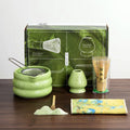 7pcs/set Customized Logo Japanese Ceramic Matcha Gift Box Green Tea Chasen Holder Stand Bowl Bamboo Whisk Grinder Tea Tools Tea