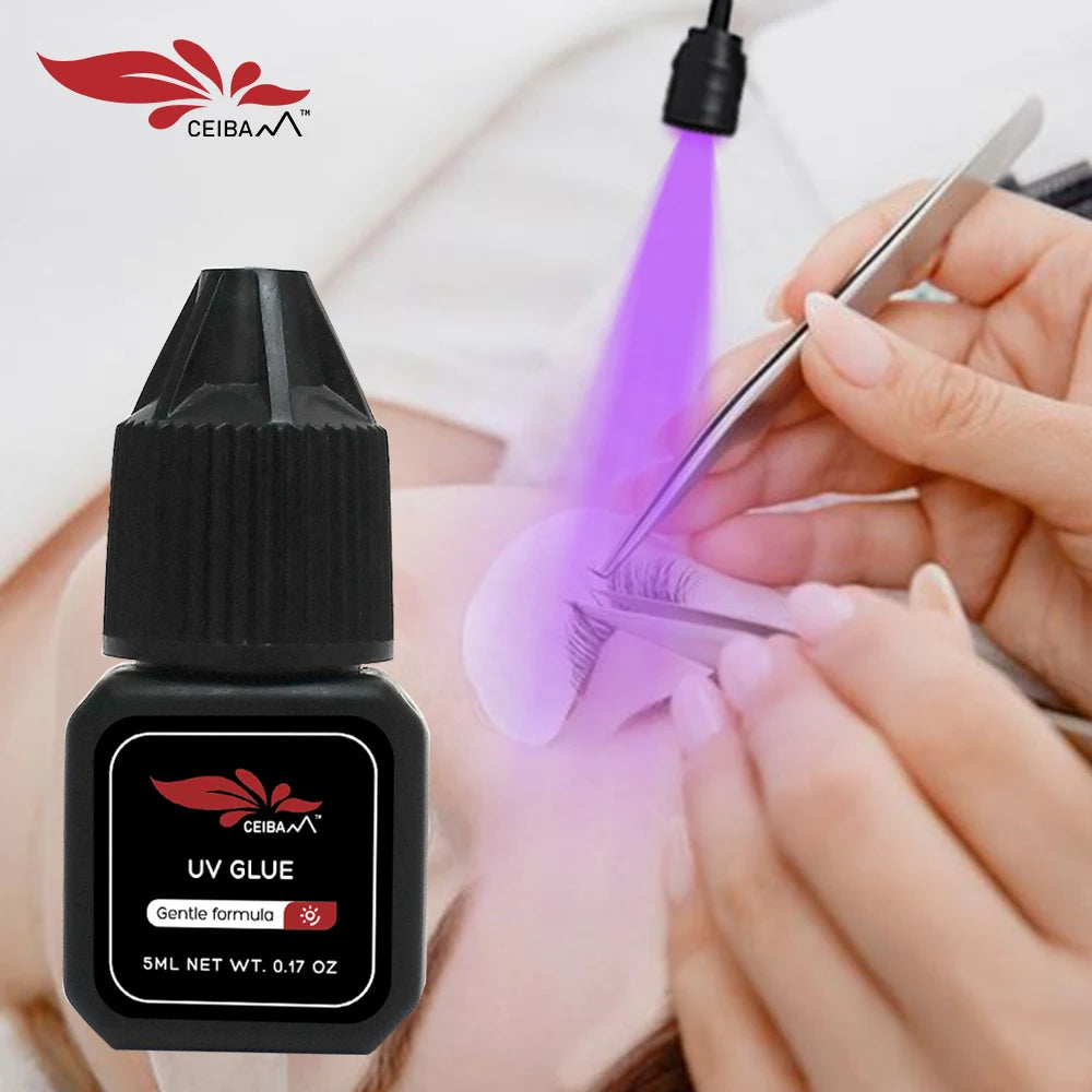 CEIBAM SC30V Vegan Strong Hold Fast Dry Waterproof Alcohol & Formaldehyde Free 8 Weeks UV Liquid Lash Glue 5ml