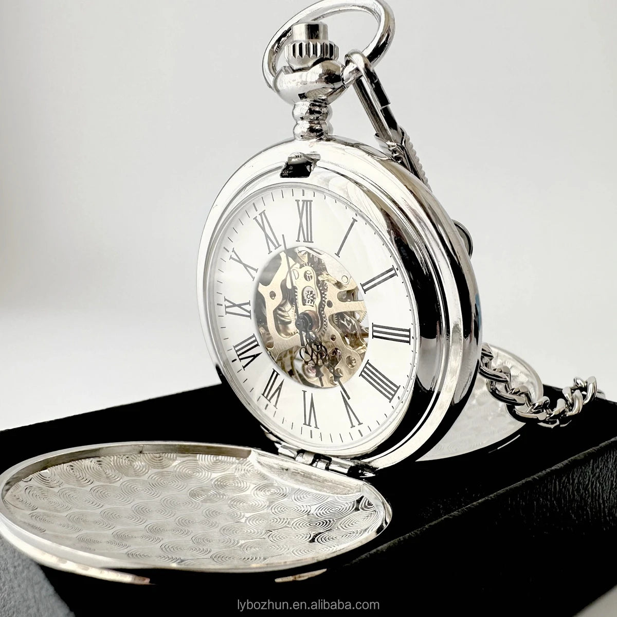 Double Side Polished Face Hand Winding Antique Retro Roman Mechanical Zinc Alloy Pocket Watches