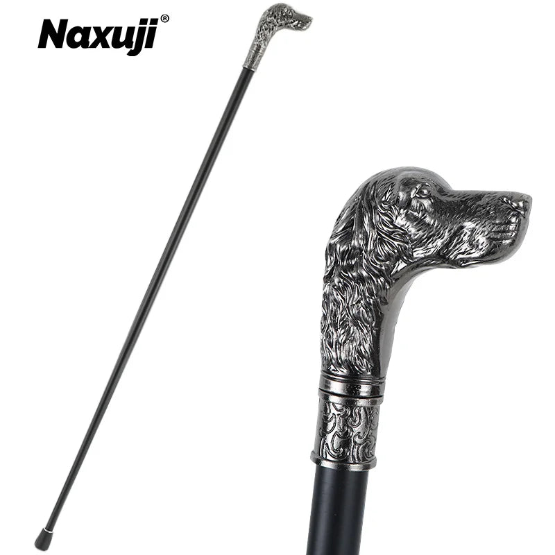 Dog-Head Luxury Walking Stick Canes for Men Fashion Elegant Crutch Decorative Stick Party Vintage Hand Walking Cane