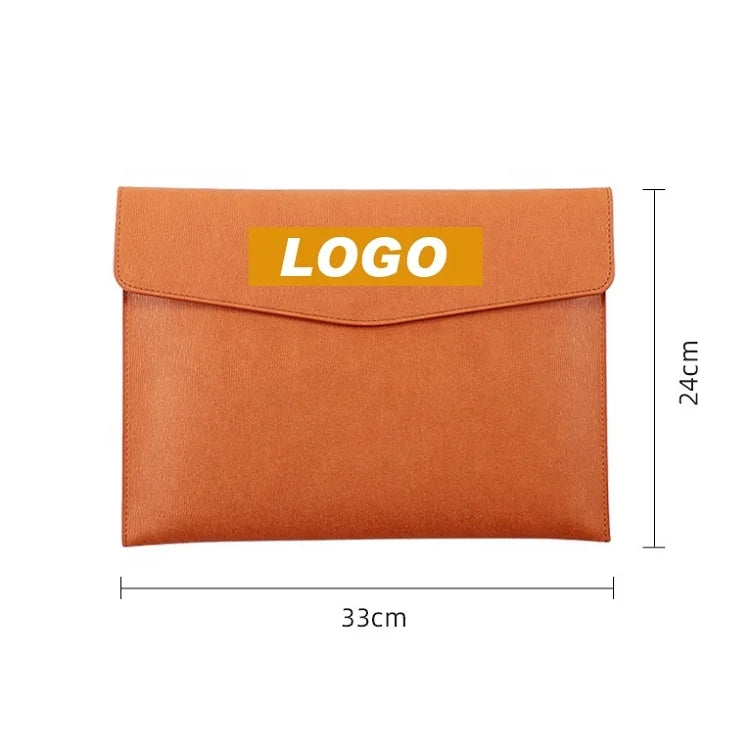 Best Selling Simple Style A4 PU Leather Presentation Document Folders Custom Logo