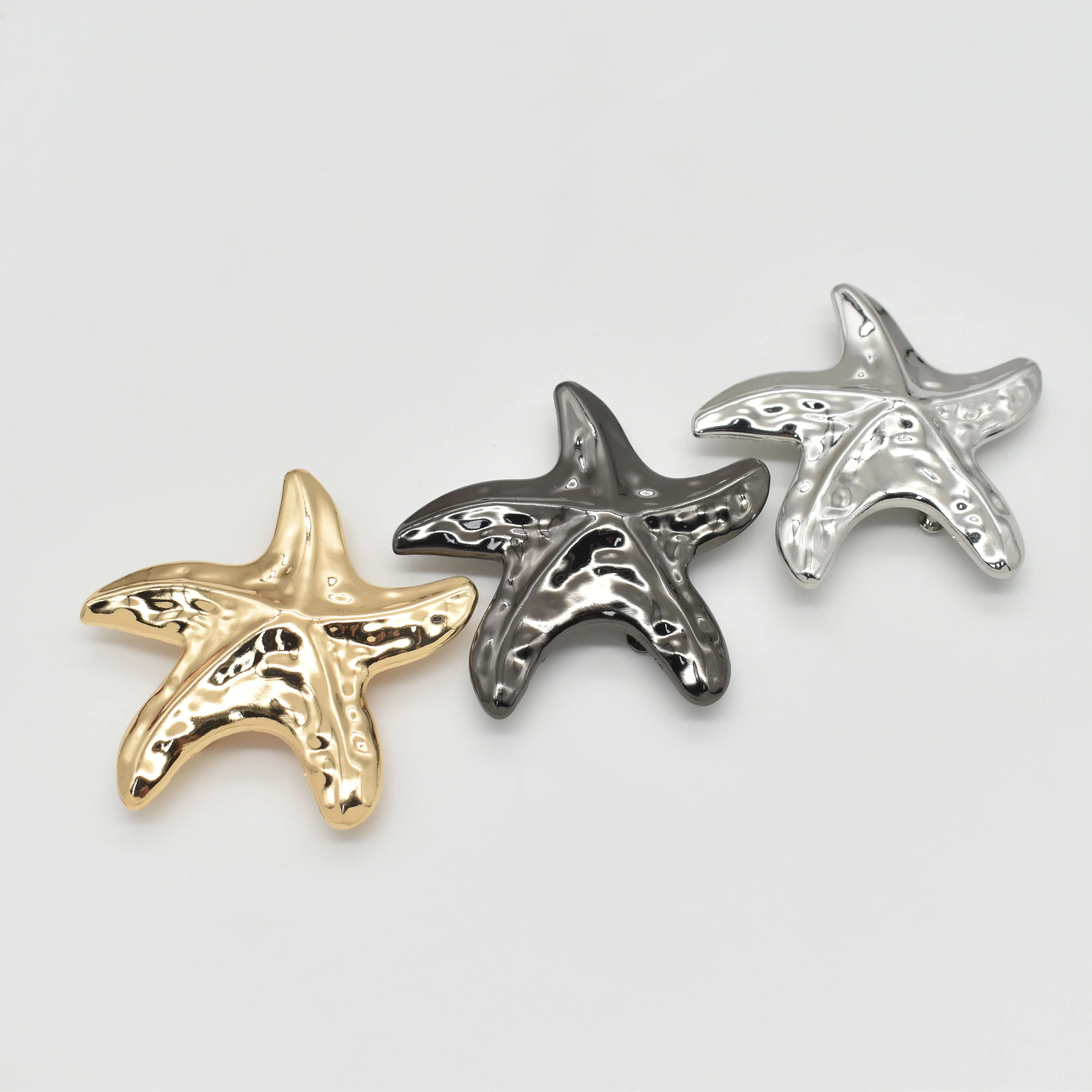 Chlorine Resistant Waterproof Swimsuit Jewelry Gold Starfish Clip Buckle Bikini Connector for Swimwear Accessories