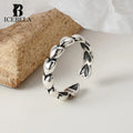 ICEBELA Classic S925 Thai Silver Color Love Jewelry Vintage Women Fashion Jewelry Dainty Sterling Silver Heart Rings for Girls
