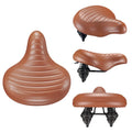KEREACHY Electric Bicycle Soft Waterproof Seat Cushion Double Shock Absorber Vacuum Saddle Thickened Widened Massage Bike Seat