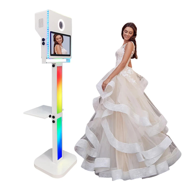 Wedding Party Selfie Digital Photobooth Shell With 15.6 Inch Touch Screen Camera and Printer Foto Box Dslr Photo Booth Machine