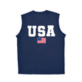 Custom USA Men Tank Top Summer Sports Style Vest Neck Sleeveless T-shirts for Training