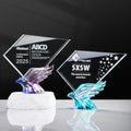 2025 Customized High-End Eagle Creative Glass Crystal Trophy for Annual Meeting Team Honor Award Medal Exquisite Gift