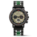 2025 for DODO DEER Men's Metal Wood Watch Luminous Multifunction Stop Watch Antique Business Style 22mm Band Width Quartz OEM
