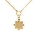 Milskye Simple 18k Gold Plated Jewelry 925 Sterling Silver starburst Coin Pendant Necklaces