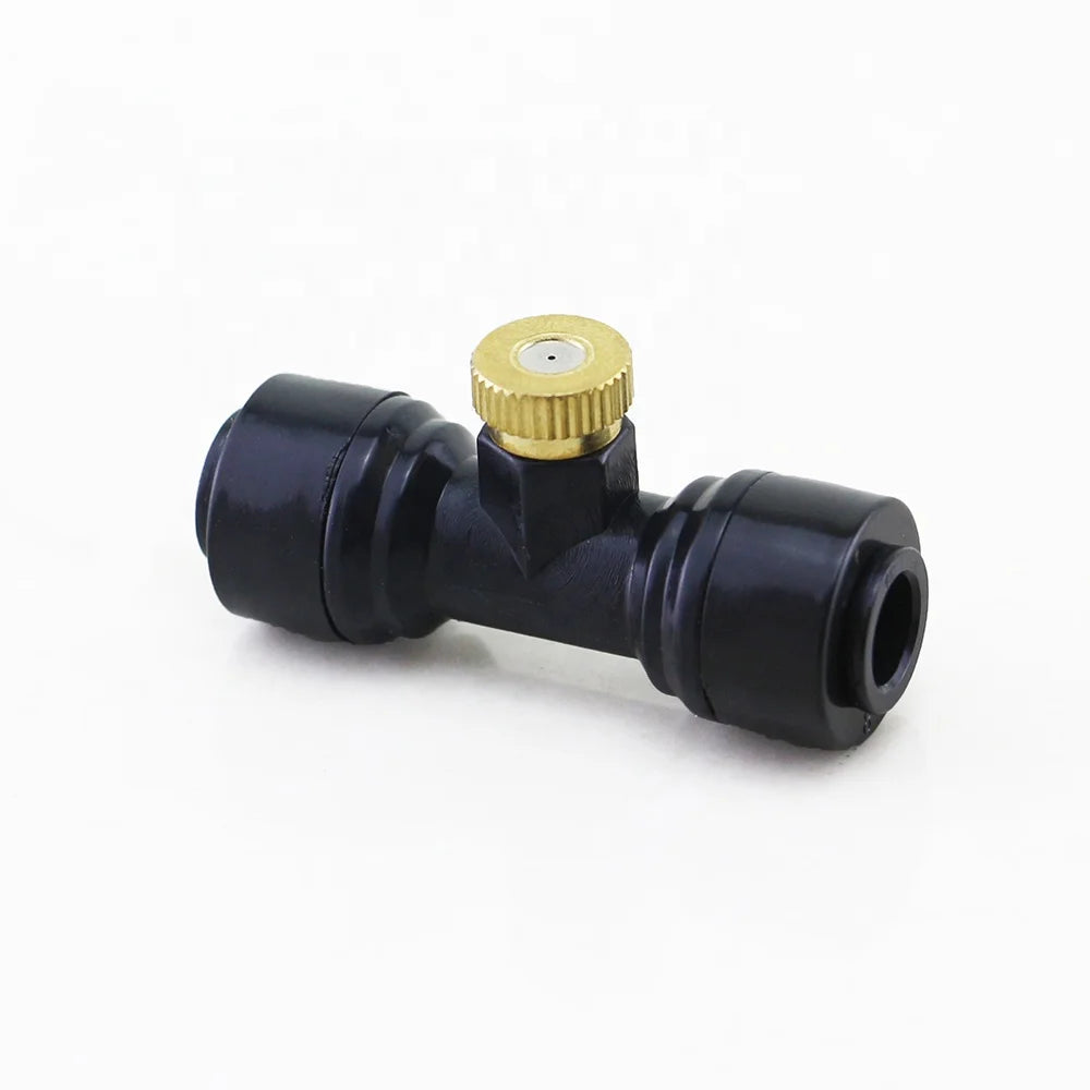 Nozzle Manufacturers 0.2mm 0.3mm 0.4mm 0.5mm 0.6mm 0.8mm Orifice Brass Hose Water Mist Nozzle Plastic With Tee Connector