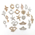 Wholesale Crown Starfish Key Leaf DIY Jewelry Accessories-Fashion Bracelet Earring Charm Pendant for Children Main Alloy