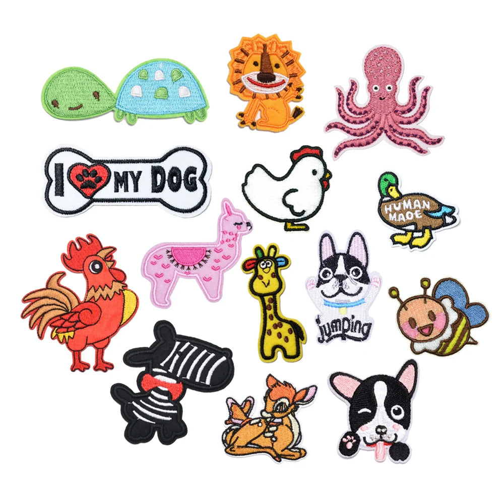 Yiwu Wintop Hot Sale Cute Iron on Animal Embroidered Patches for Beanie Hat