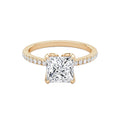 SGARIT Fine Jewelry IGI Certified 14K Rose Gold VS D 2CT Princess Cut Lab Grown Diamond Classic Guangdong Ladies Wedding Ring