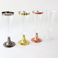 Gold Glitter Plastic Classicware Glass Like Champagne Wedding Parties Toasting Flutes