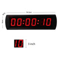 Ganxin LED Digital Electric Wall Clock 3 Inch Digits Single Sided Multifunctional Countdown Stopwatch Timer for Office Study