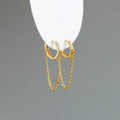2022 New 925 Sterling Silver Trendy Round Small CZ Diamond Dangle Hoop Earring Tassel Long Drop Earrings for Women for Parties
