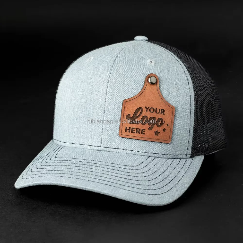 Custom Plain Snapback Embroidery Trucker Mesh Suede Blank Ear Tag Polyester Trucker Hats Fashion Outdoor Unisex Adjustable