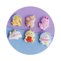 Cute Dinos Cartoon Resin Charms Flatback Dinosaur Slime Charms Resin Embellishment Epoxy Slime Charm for DIY Scrapbooking Phone