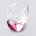 Transparent Case Rubber Strap - Men's Refit Sports Band for Standard-Size Watches