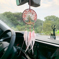 Handcrafted Modern Vehicle Crystal Car Pendant Dreamcatcher Inspired Spiritual Decor Life Tree Car Ornament Other Crystal Crafts