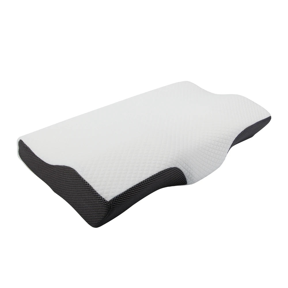 High Quality Memory Foam Wave Shape Anti Snore Reflux Neck Pillow with Solid Pattern