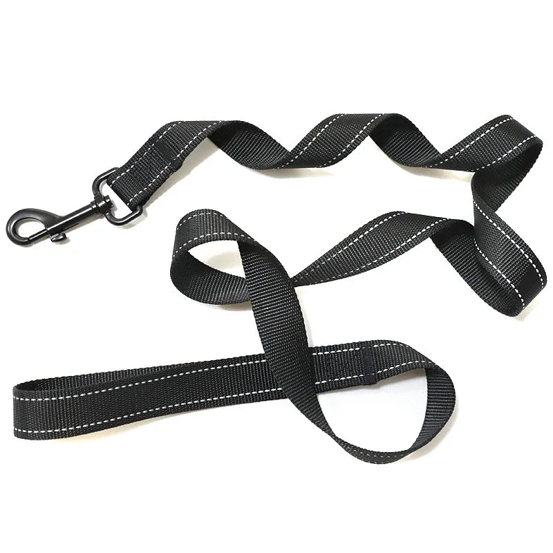 Wholesale Light Reflective Black Pet Dog Harness Collar Leash Set