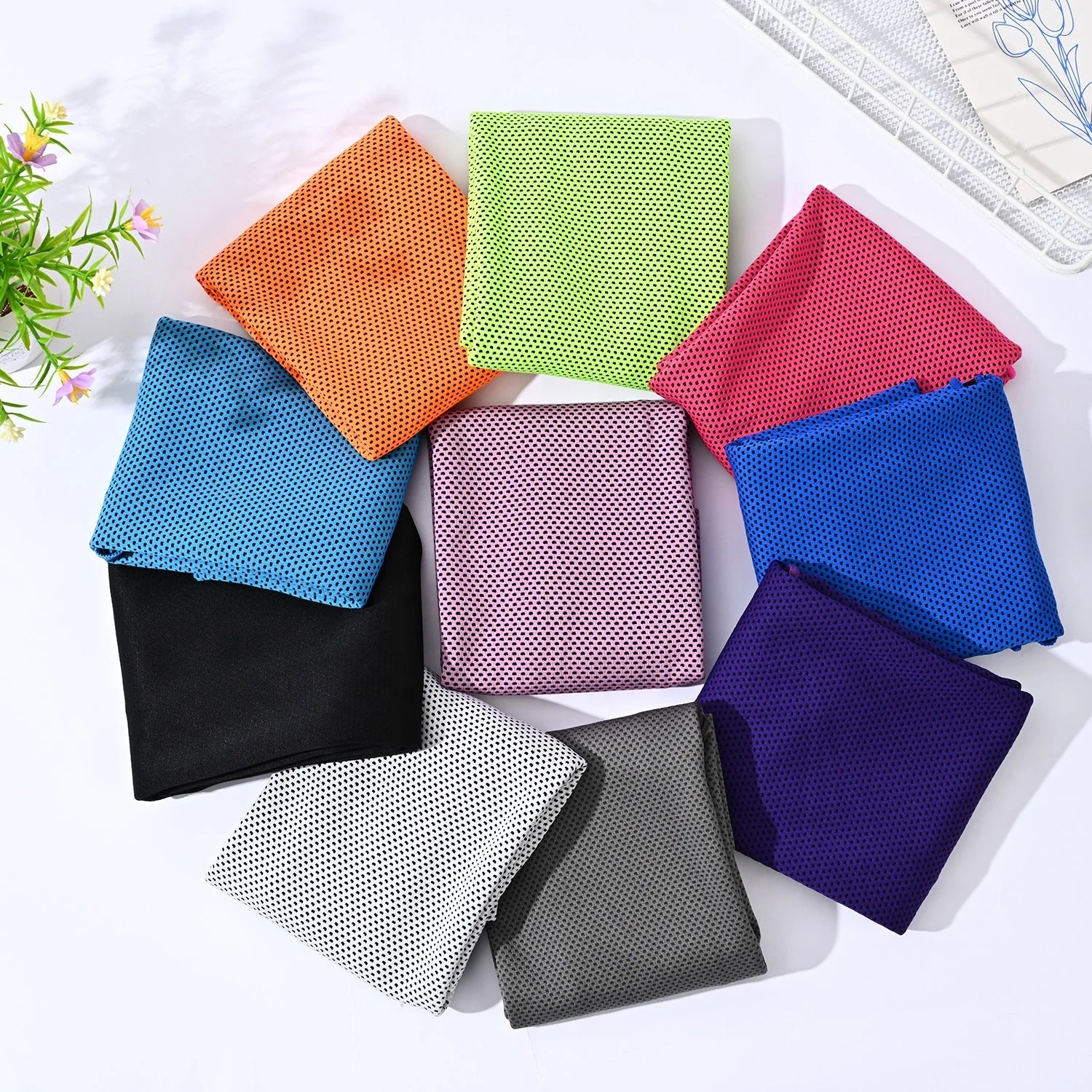Multi Color Quick Dry Cold Feeling Microfibre Gym Long Sports Ice Cooling Towel