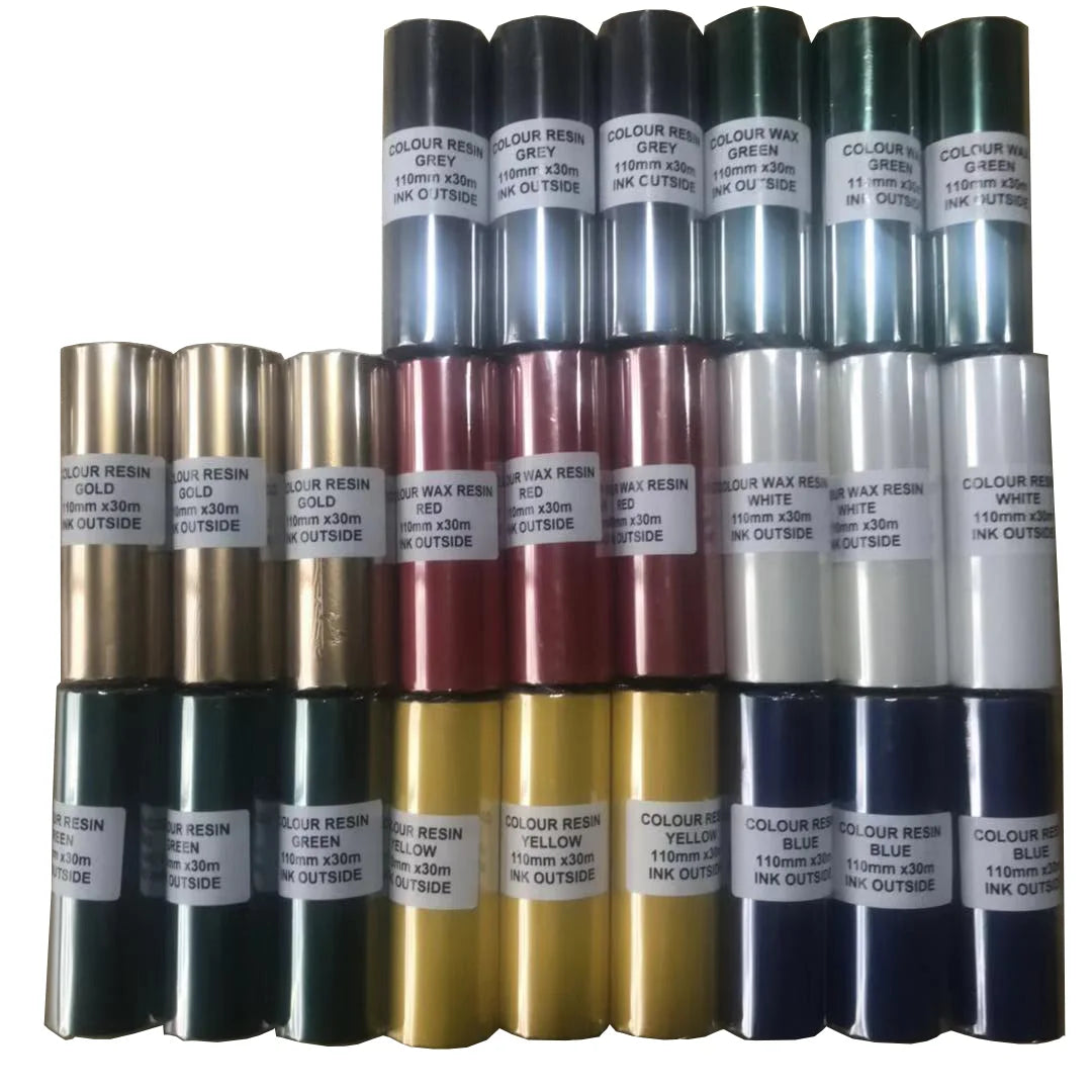 Coditeck CK26 Wax Resin Colorful Barcode Thermal Transfer Printer INK  Roll 110mm 300m New