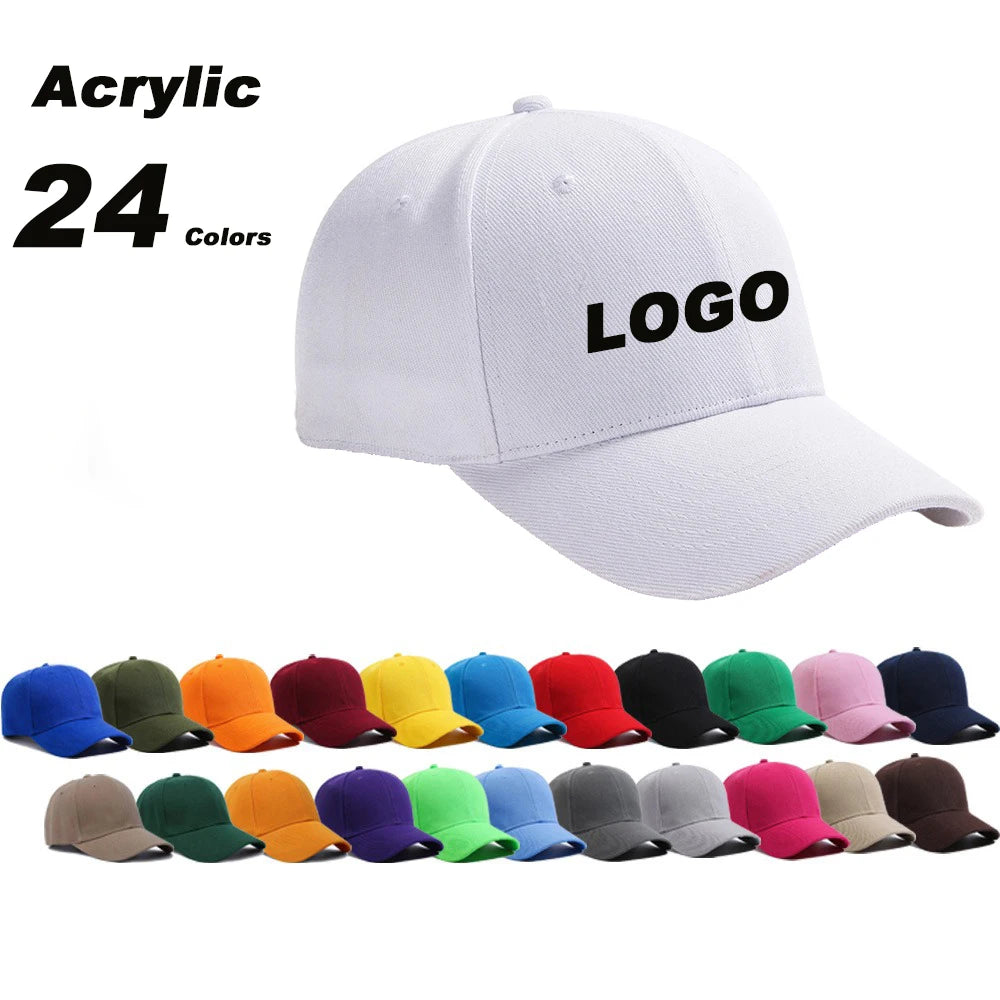 Brand Vintage Sporty Street Style 6-Panel Acrylic Ball Cap Low Price Stock Twill Fabric Baseball Cap with Free Logo Design