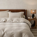 Luxury Hotel Home Flax Linen Bedding Sets 100% Pure European Flax Linen Custom (King Twin) Soft Natural Breathable