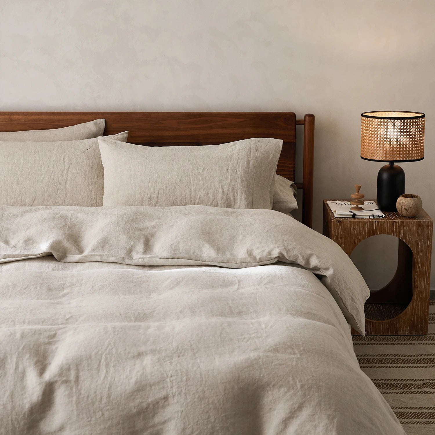 Luxury Hotel Home Flax Linen Bedding Sets 100% Pure European Flax Linen Custom (King Twin) Soft Natural Breathable
